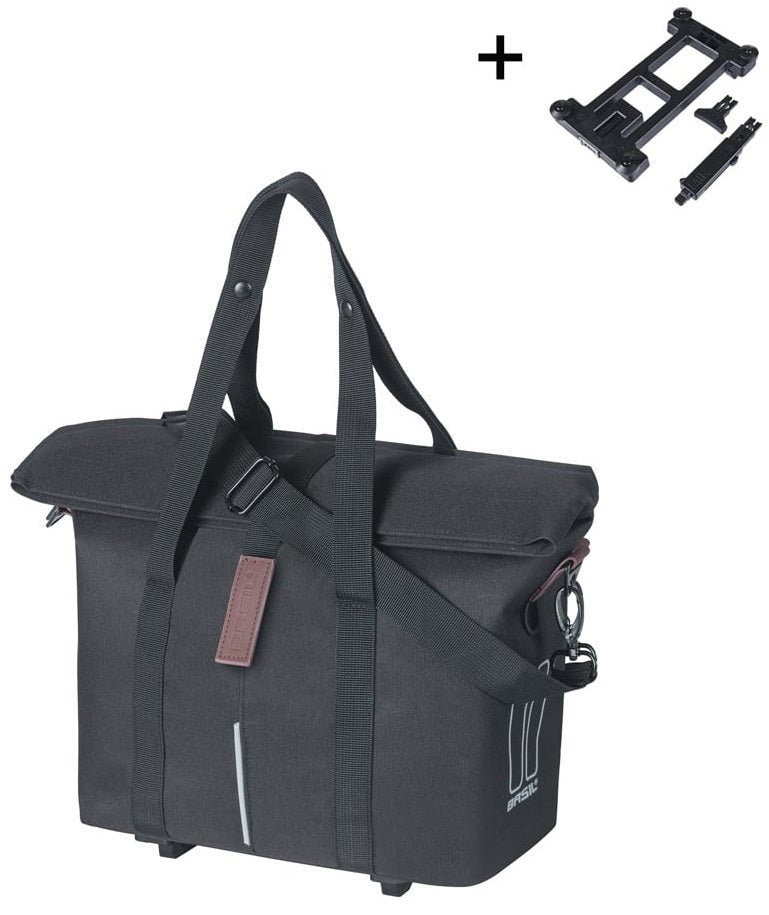 Load image into Gallery viewer, Basil fietshandtas city mik 8 - 11 liter 19 x 30 x 26 cm - zwart