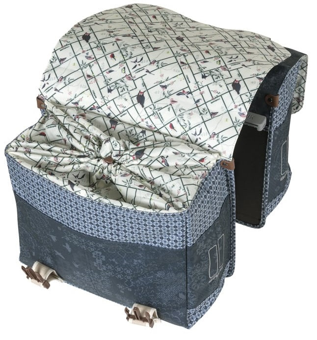 Load image into Gallery viewer, Basil dubbele fietstas bohème mik 35 liter - indigo blauw