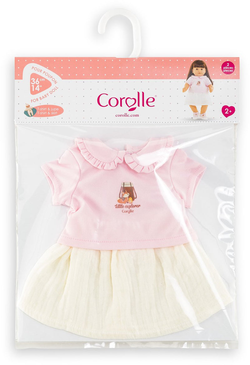 Afbeelding laden in galerijviewer, Corolle t-shirt met jurkje kleine ontdekker - 36cm