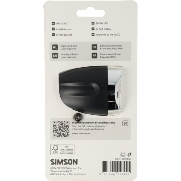 Afbeelding laden in galerijviewer, Simson koplamp aurora b-line luxurious mini