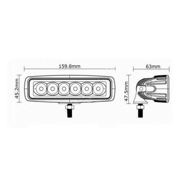 Load image into Gallery viewer, Werklamp rechthoekig led 160 mm