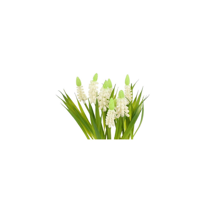 Afbeelding laden in galerijviewer, Countryfield kunstbloem in pot muscari wit 12x17x28cm