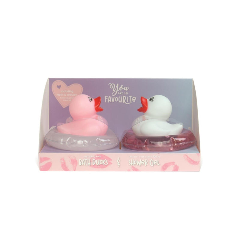 Afbeelding laden in galerijviewer, Source balance bad giftset my favourite bad eendjes met 50ml douche gel