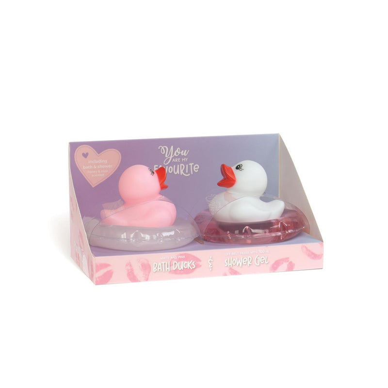 Afbeelding laden in galerijviewer, Source balance bad giftset my favourite bad eendjes met 50ml douche gel
