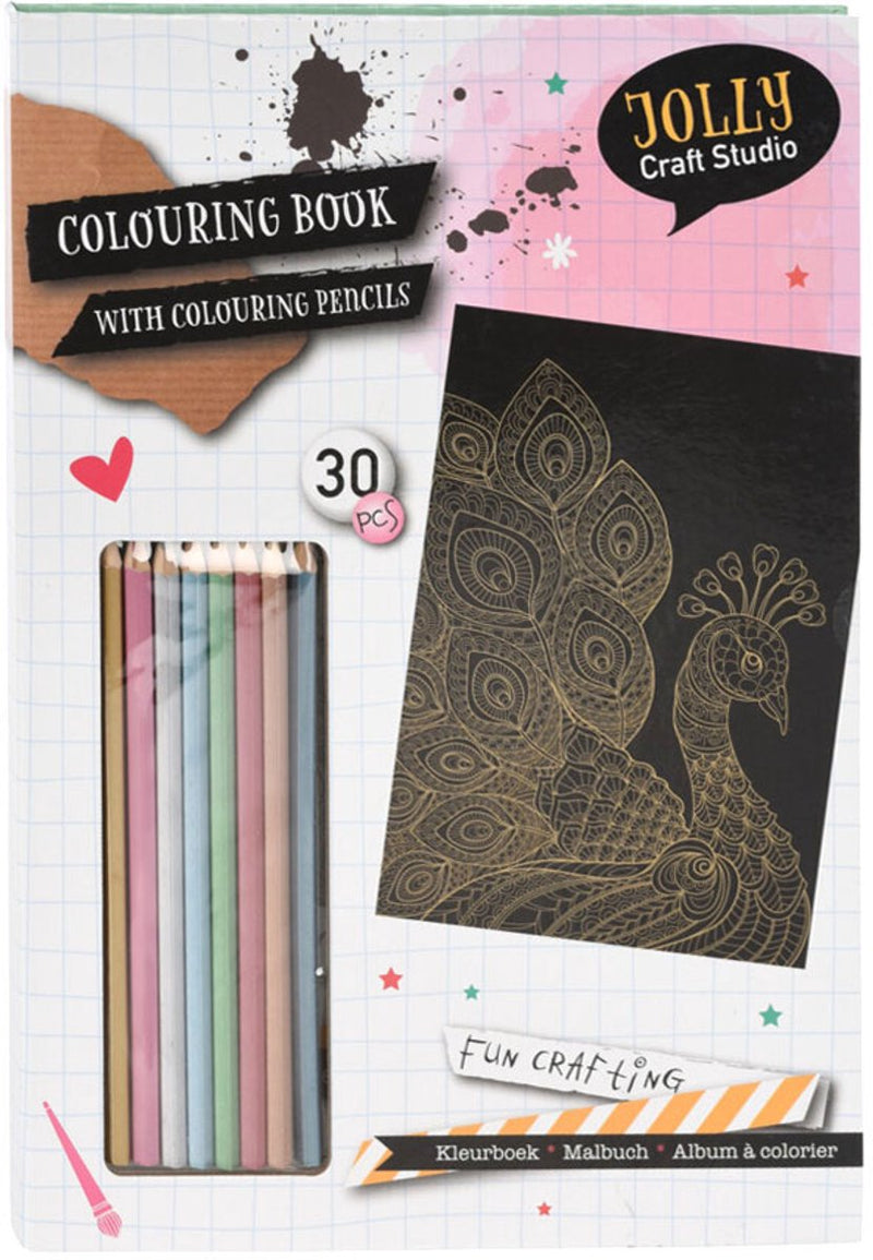 Afbeelding laden in galerijviewer, Koopman kleurboek met 8 potloden - creatief speelgoed voor kinderen.