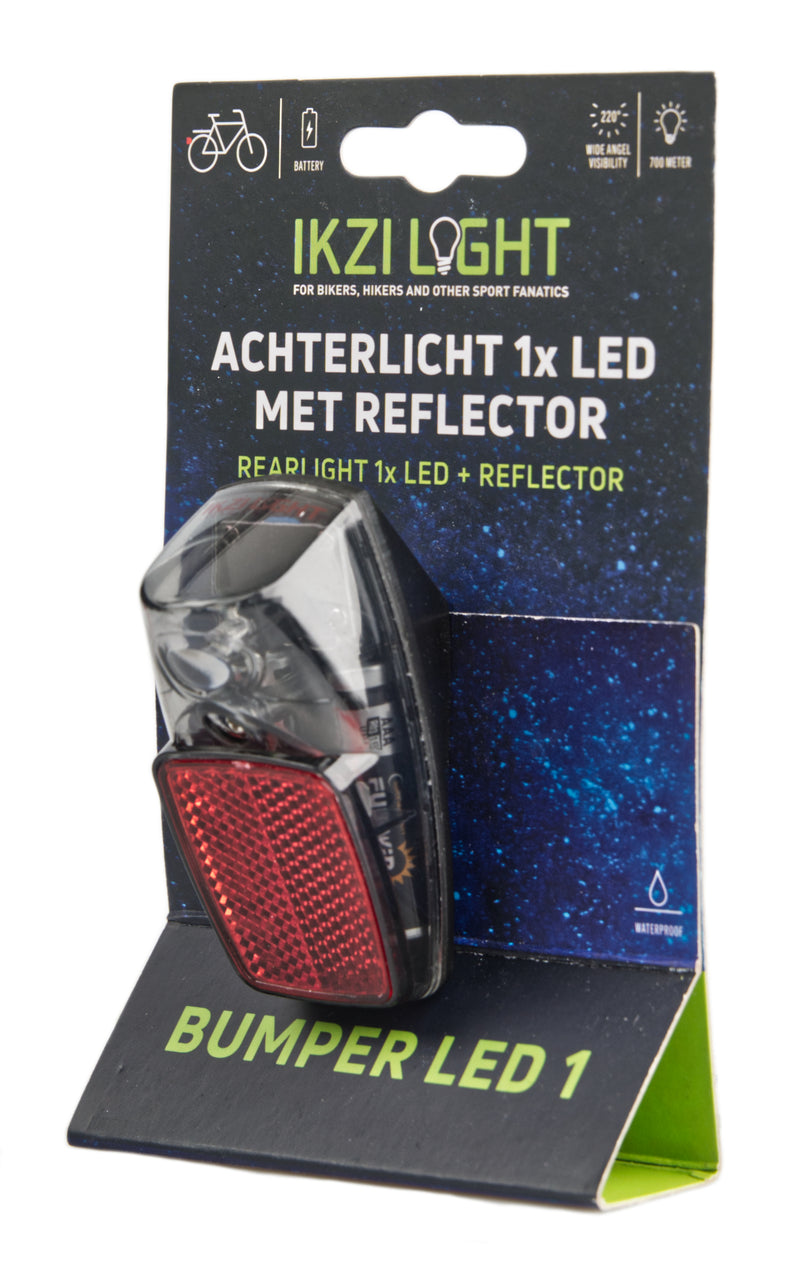 Load image into Gallery viewer, Ikzilight achterlicht reflector 1xled rood op kaart
