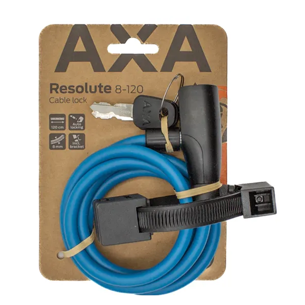 Afbeelding laden in galerijviewer, Axa kabelslot resolute 8-120 - blauw