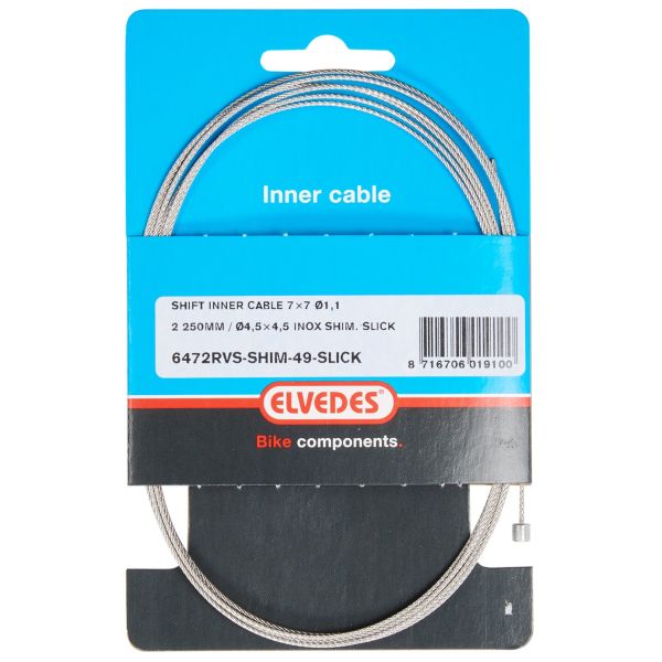 Load image into Gallery viewer, Elvedes schakel binnenk 2250mm RVS N-nip. 6472RVS-SHIM-49-SL