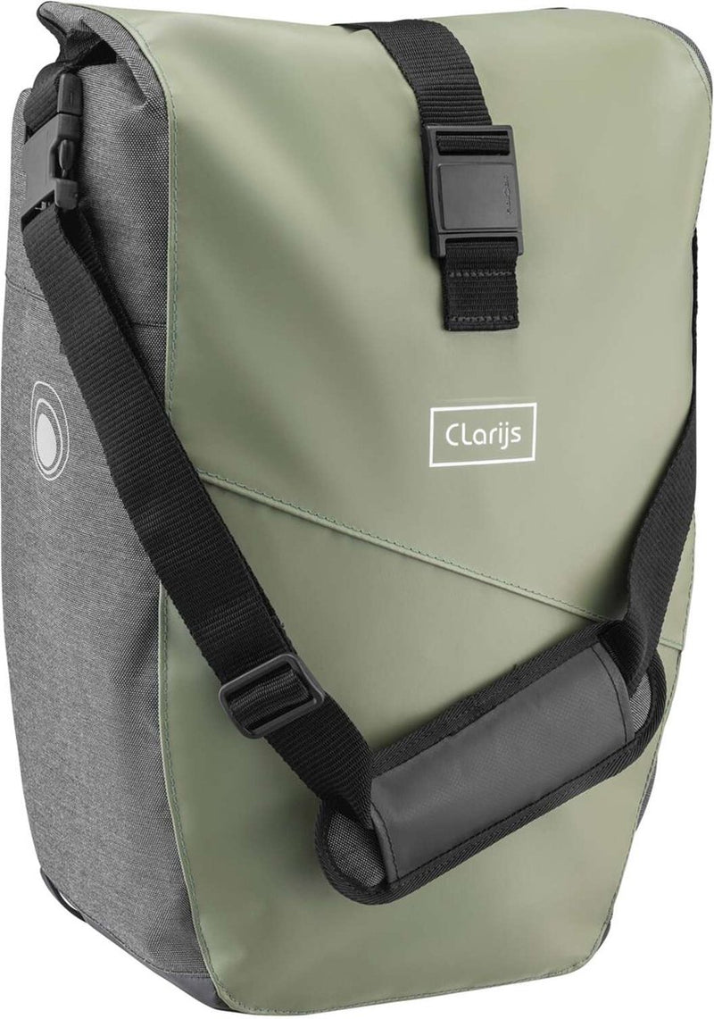 Afbeelding laden in galerijviewer, Clarijs fietstas solobag 24l olijf-grijs