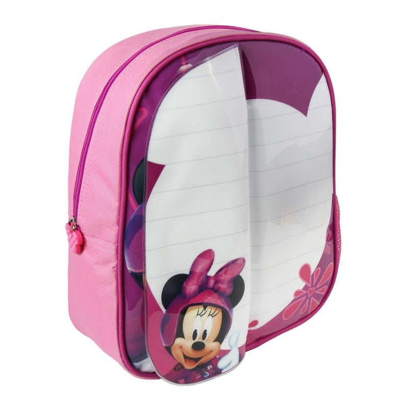 Load image into Gallery viewer, Cerda disney minnie mouse rugzak met schrijfgedeelte + 2 markers 25x31x10 cm roze