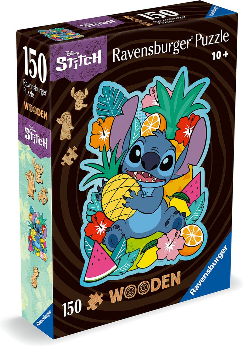 Afbeelding laden in galerijviewer, Ravensburger houten puzzel disney stitch - legpuzzel - 150 stukjes