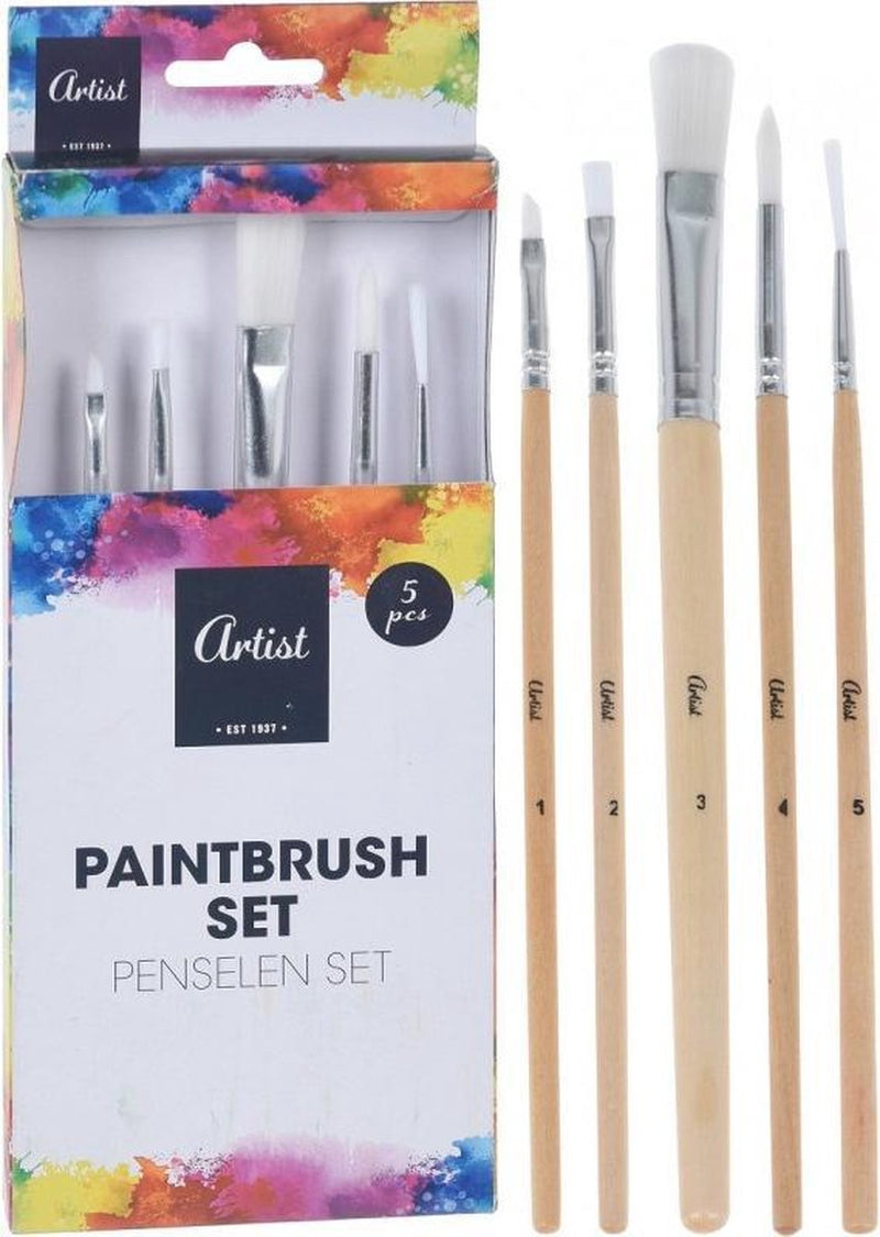 Afbeelding laden in galerijviewer, Koopman penselen set schilderen 5 stuks voor kinderen creatief speelgoed.