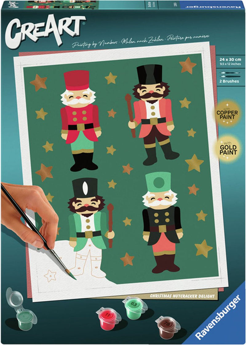 Afbeelding laden in galerijviewer, Ravensburger schilderen op nummer kerst - creart christmas nutcracker.