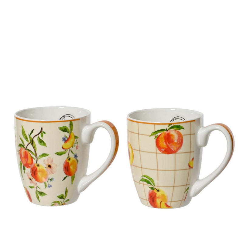 Afbeelding laden in galerijviewer, Decoris mok porselein 400ml ã˜9x10.6cm perzik