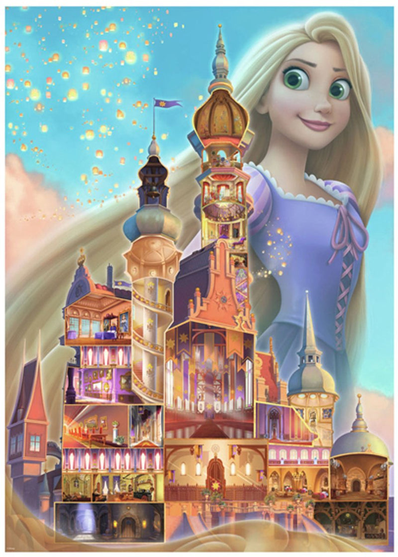 Afbeelding laden in galerijviewer, Ravensburger puzzel disney castles rapunzel - 1000 stukjes legpuzzel.