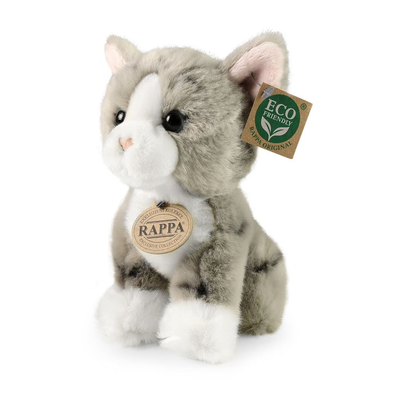 Afbeelding laden in galerijviewer, Pluche grijs kat 18 cm eco-vriendelijk