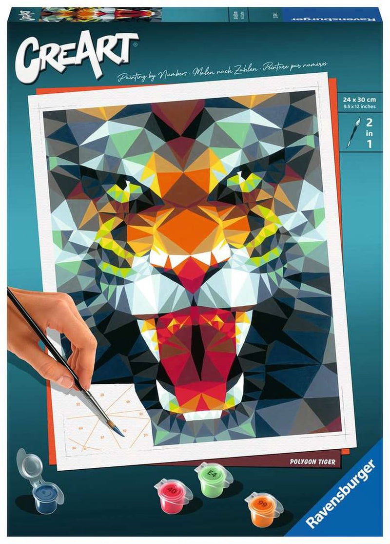 Afbeelding laden in galerijviewer, Ravensburger polygon tijger - schilderen op nummer voor volwassenen