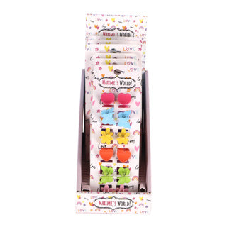 Load image into Gallery viewer, Happy love haarclips display 18 stuks