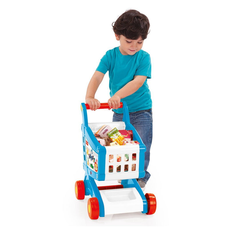 Chargez l'image dans la visionneuse de la galerie, Dolu fisher price boodschappenkar + accessoires wit blauw rood
