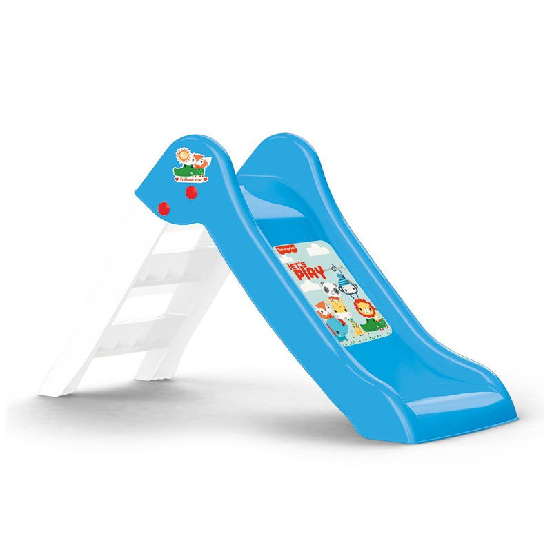 Load image into Gallery viewer, Dolu fisher price glijbaan 70x111x47 cm blauw wit