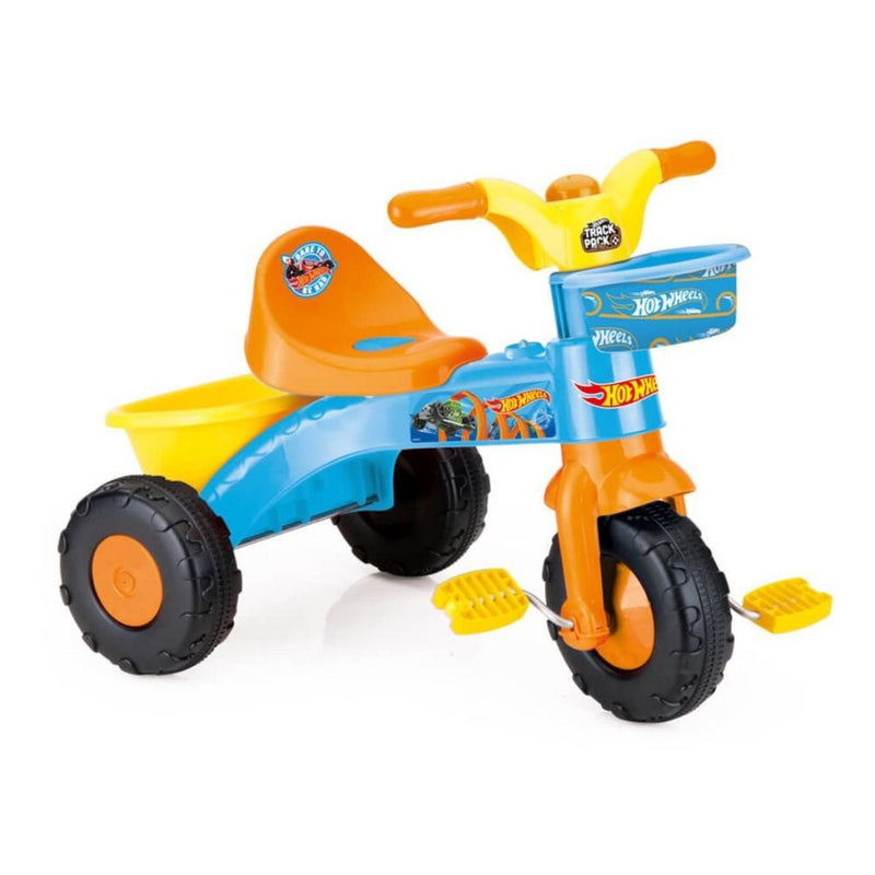 Load image into Gallery viewer, Dolu hot wheels driewieler + geluid 50x64x46 cm oranje blauw geel