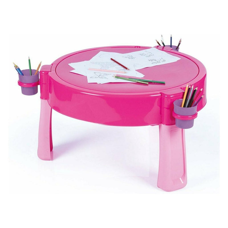 Load image into Gallery viewer, Dolu 2-in-1 watertafel zandtafel met accessoires roze 98x98x77cm