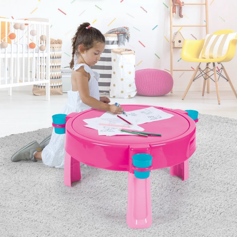 Load image into Gallery viewer, Dolu 2-in-1 watertafel zandtafel met accessoires roze 98x98x77cm