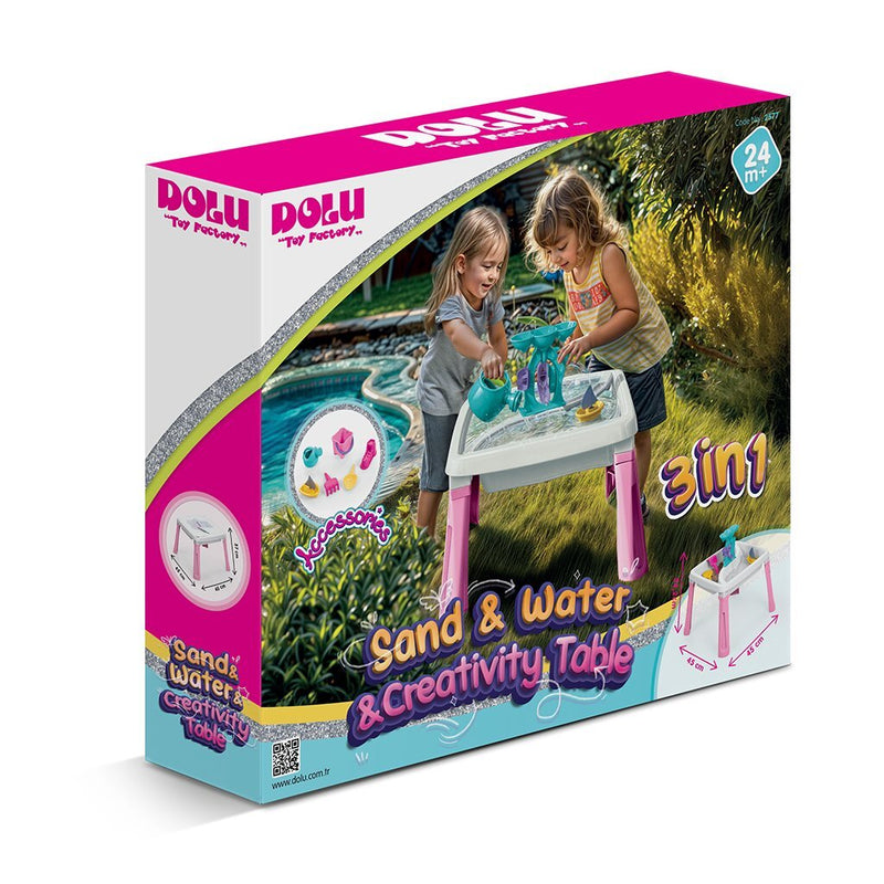 Load image into Gallery viewer, Dolu zand-watertafel + accessoires roze wit