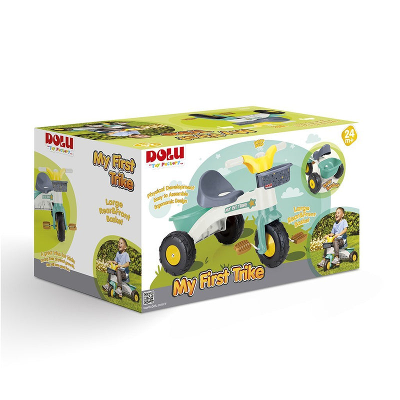 Load image into Gallery viewer, Dolu driewieler 70x47x70 cm groen geel wit grijs