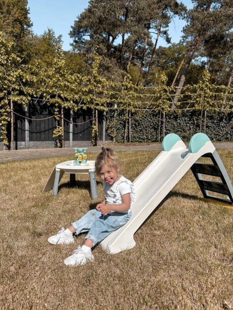 Load image into Gallery viewer, Dolu waterglijbaan 72x133x45 cm wit blauw geel