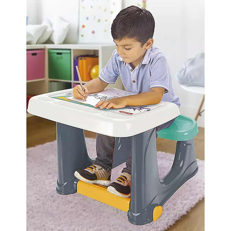 Load image into Gallery viewer, Dolu 2663 bureau voor kinderen 50x77x57 grijs blauw wit