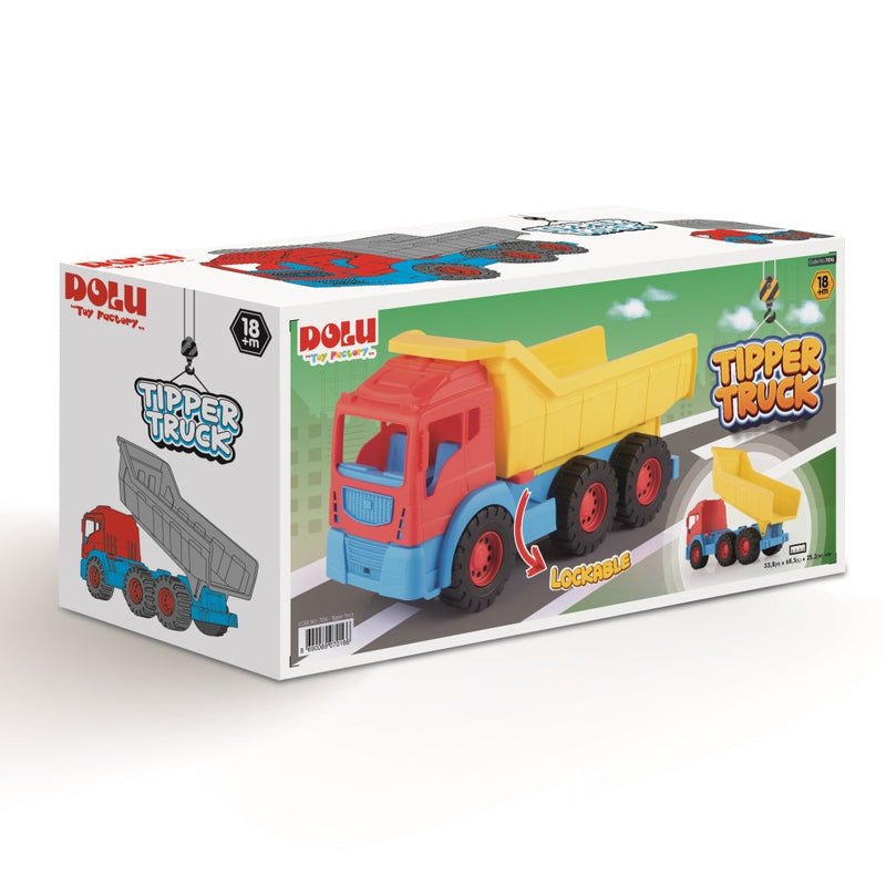 Load image into Gallery viewer, Dolu 7016 grote vrachtwagen rood geel