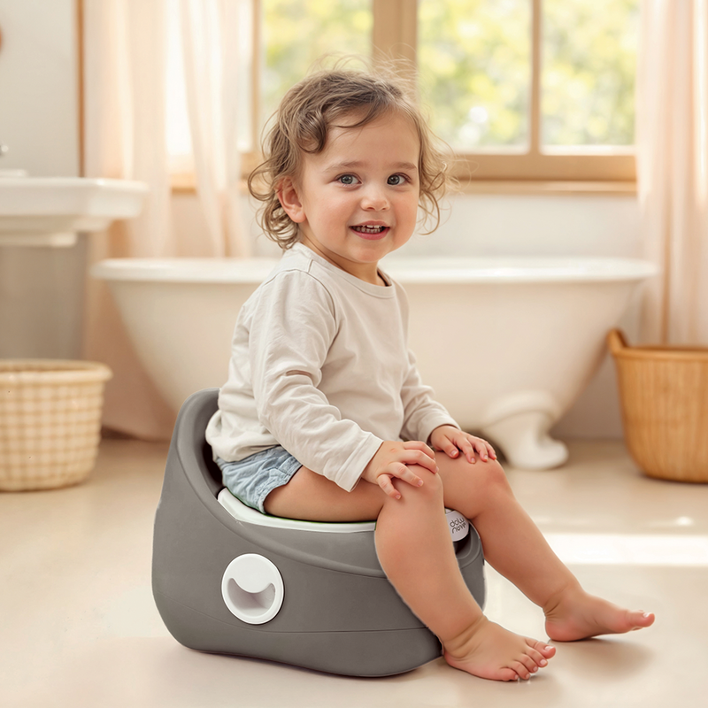 Afbeelding laden in galerijviewer, Dolu my size potty steen grijs kindertoilet