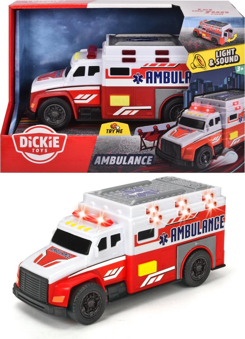 Afbeelding laden in galerijviewer, Dickie toys ambulance - 15 cm - licht en geluid - speelgoedvoertuig