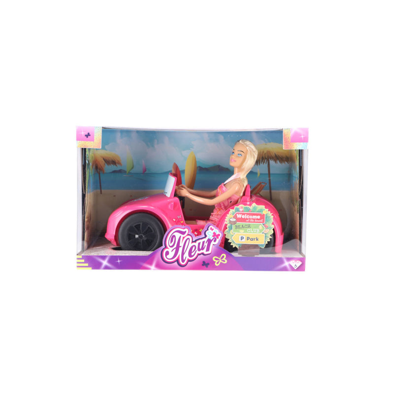 Load image into Gallery viewer, Fleur pop met auto roze