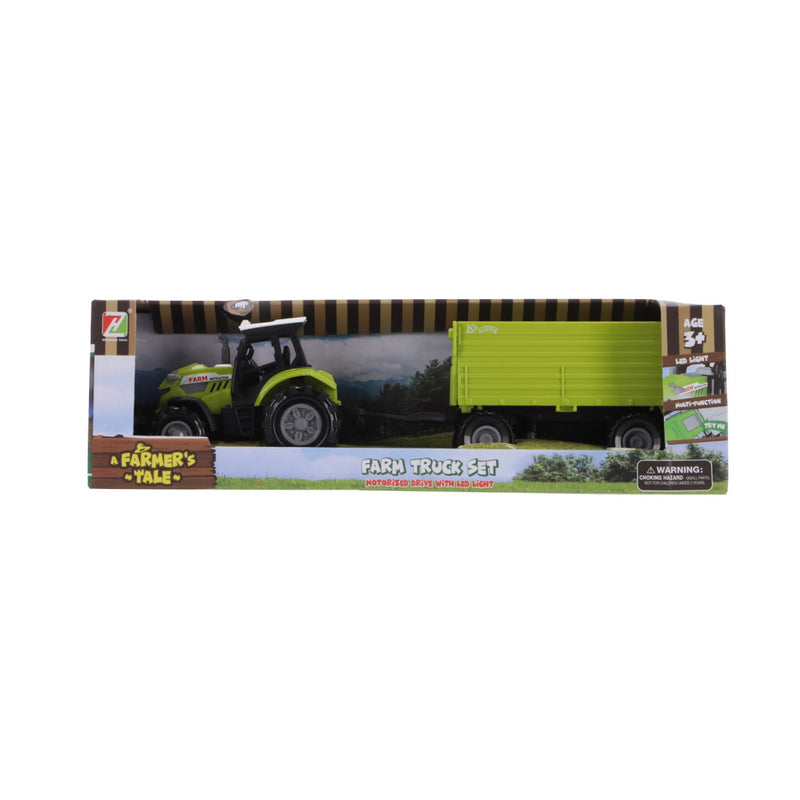 Load image into Gallery viewer, Overige merken tractor met aanhanger + licht en geluid