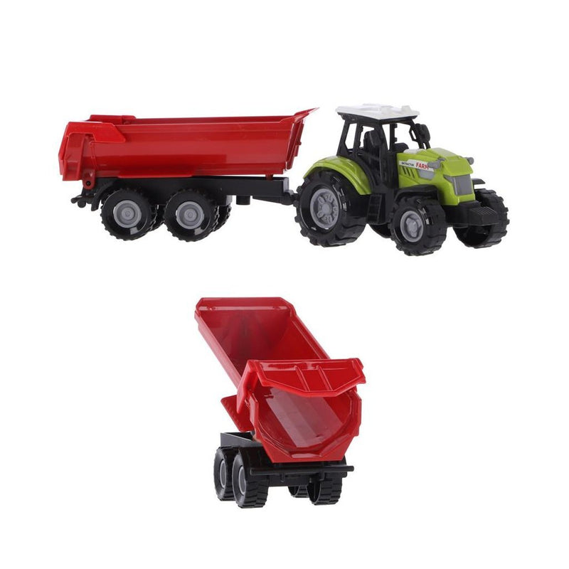 Afbeelding laden in galerijviewer, Overige Merken Tractor met Rode Aanhanger + Licht en Geluid