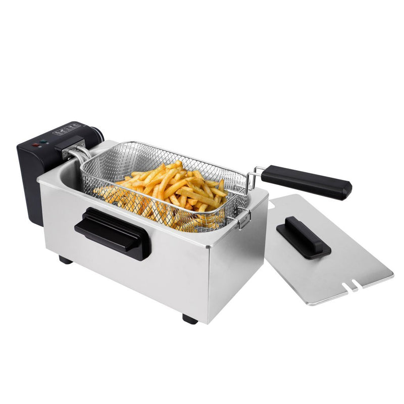 Load image into Gallery viewer, Daily home friteuse 3l rvs zwart