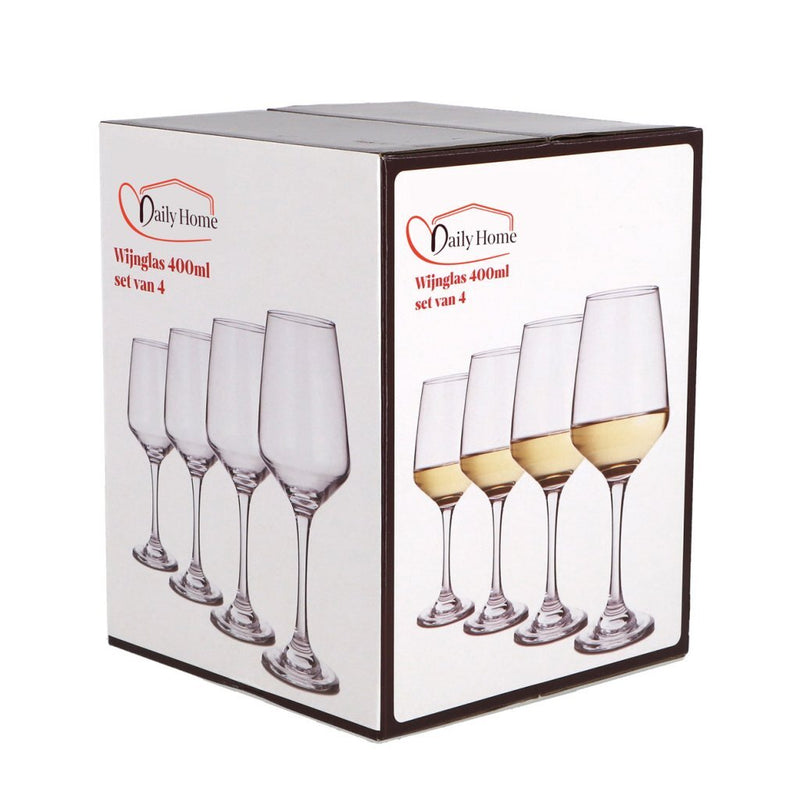 Laden Sie das Bild in Galerie -Viewer, Daily home wijnglazen 400 ml 4 stuks transparant