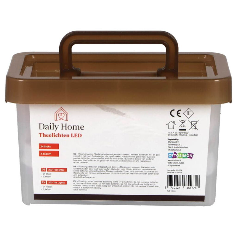 Chargez l'image dans la visionneuse de la galerie, Daily home led theelichten 3.8 cm 24 stuks wit