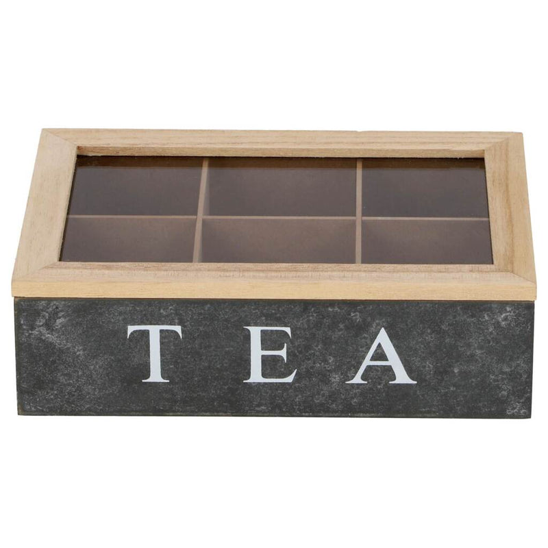 Laden Sie das Bild in Galerie -Viewer, Daily home tea theedoos met 6 vakken mdf glas