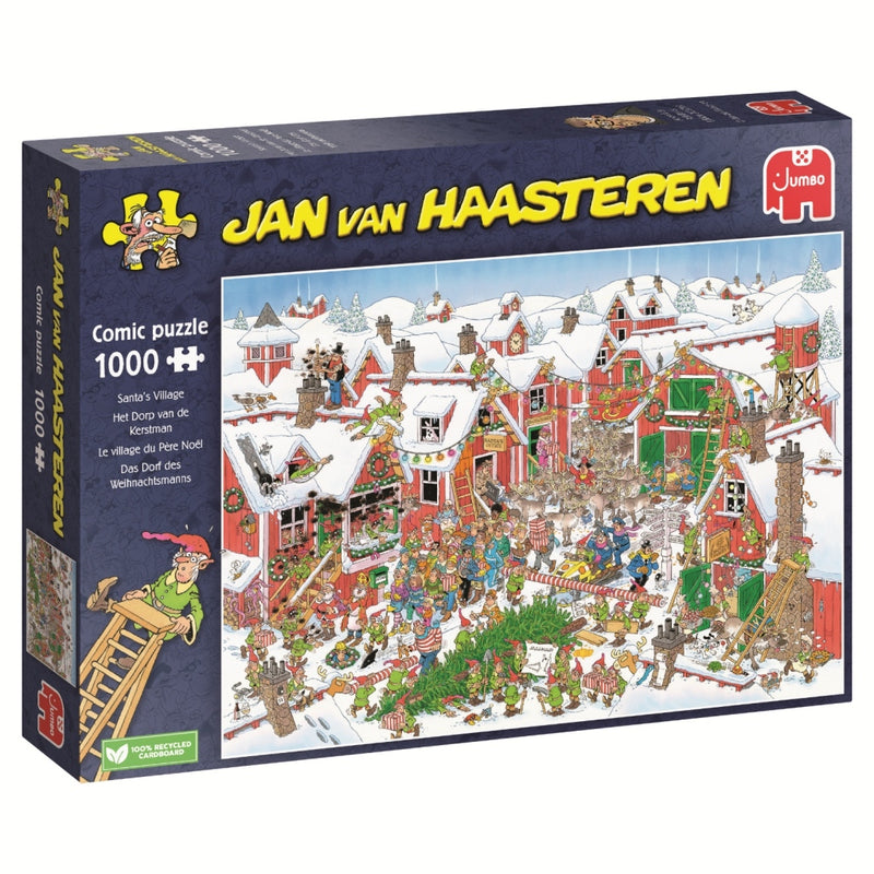 Afbeelding laden in galerijviewer, Jumbo Puzzel Jan Van Haasteren Het Dorp Van De Kerstman 1000 Stukjes