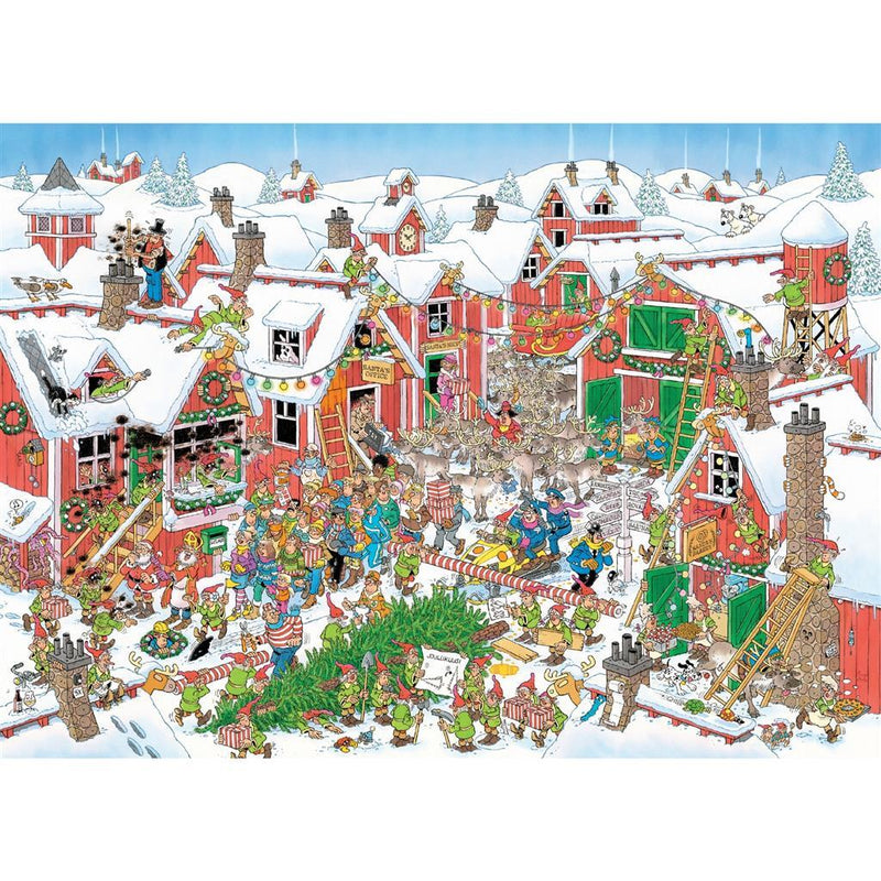 Afbeelding laden in galerijviewer, Jumbo Puzzel Jan Van Haasteren Het Dorp Van De Kerstman 1000 Stukjes