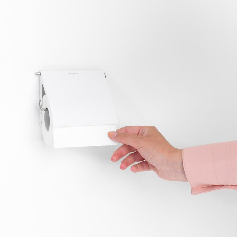 Load image into Gallery viewer, Brabantia renew toiletrolhouder met klep - white | 2 stuks