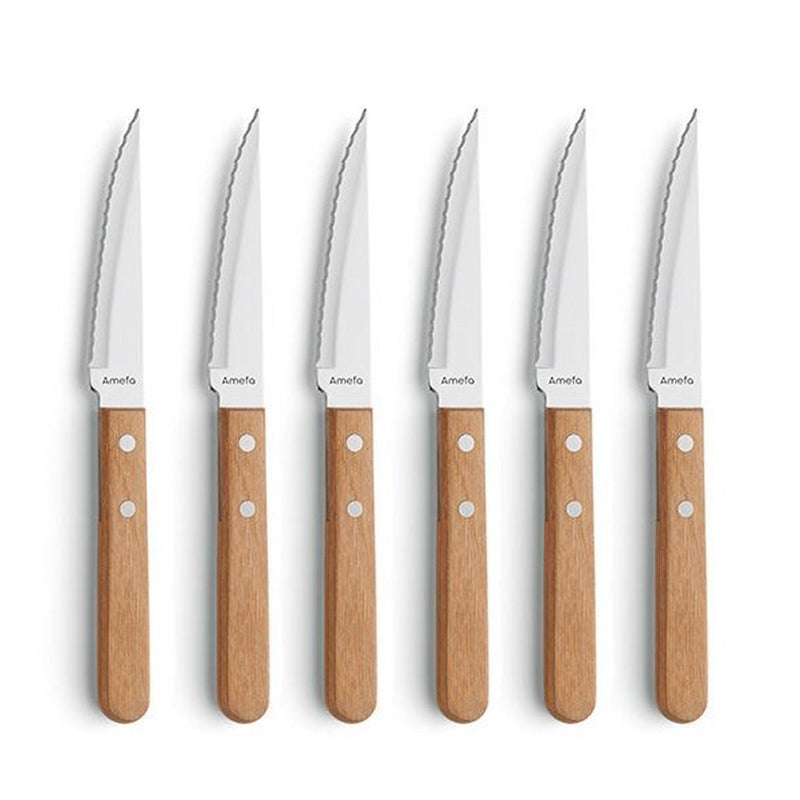 Load image into Gallery viewer, Amefa pizza steak messenset 6-delig