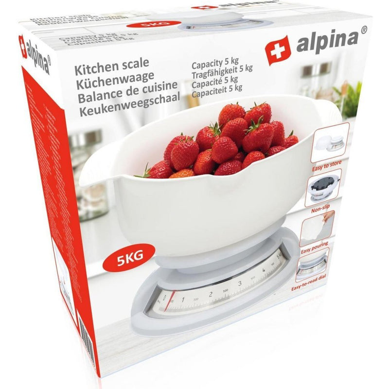 Load image into Gallery viewer, Alpina analoge keukenweegschaal 5 kg