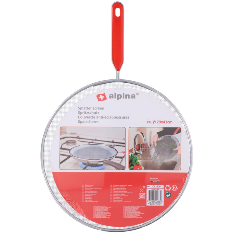 Load image into Gallery viewer, Alpina antispatdeksel 29x43 cm rvs rood