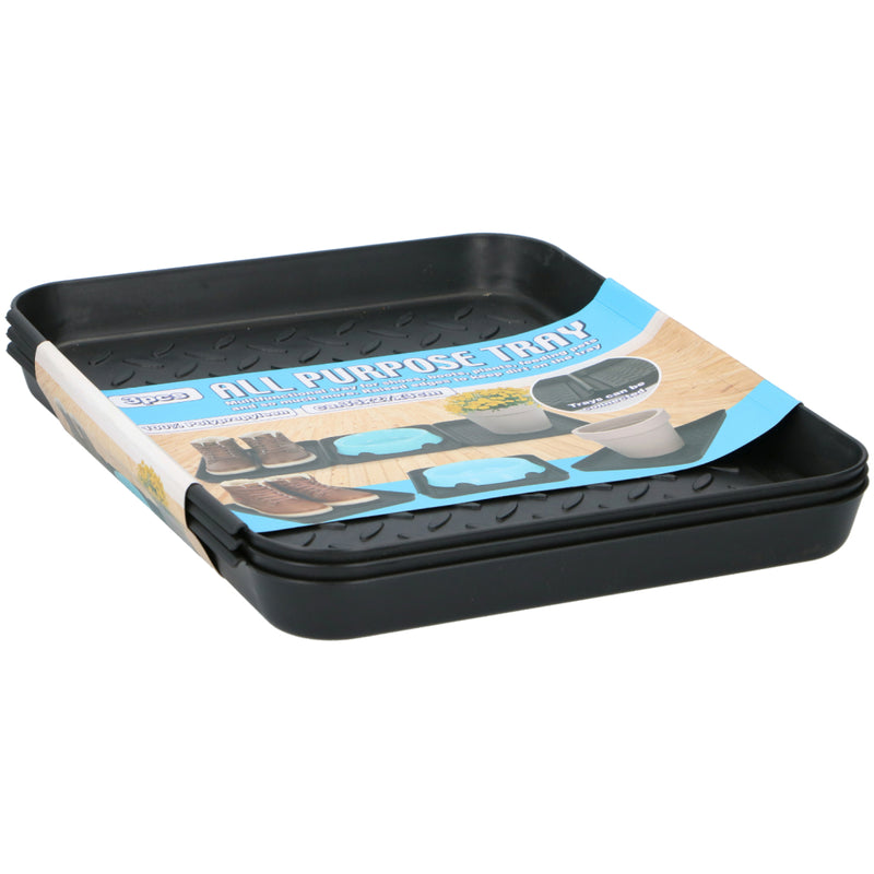 Load image into Gallery viewer, Tom multifunctionele bakken 35x27.5x3 cm 3 stuks zwart