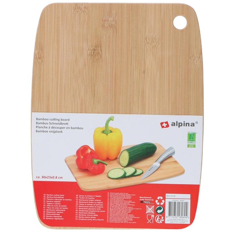 Afbeelding laden in galerijviewer, Alpina bamboe snijplank, 30x23cm