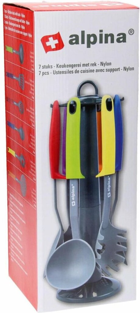 Load image into Gallery viewer, Alpina keukengerei kookgerei set op houder 7-delig